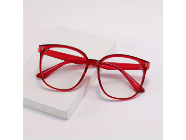 Red Frame Blue Light Blocking Glasses for Women