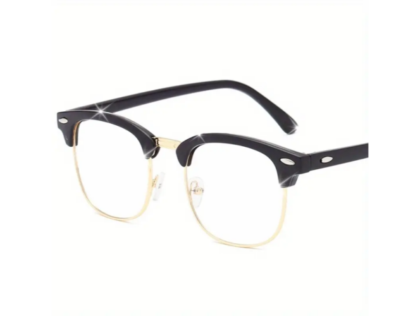 Black/Gold Blue Block Eyeglasses