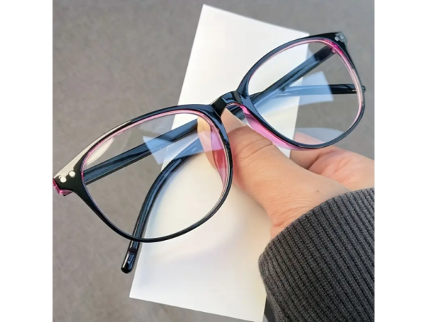 Shiny Black - Blue Block Eyeglasses